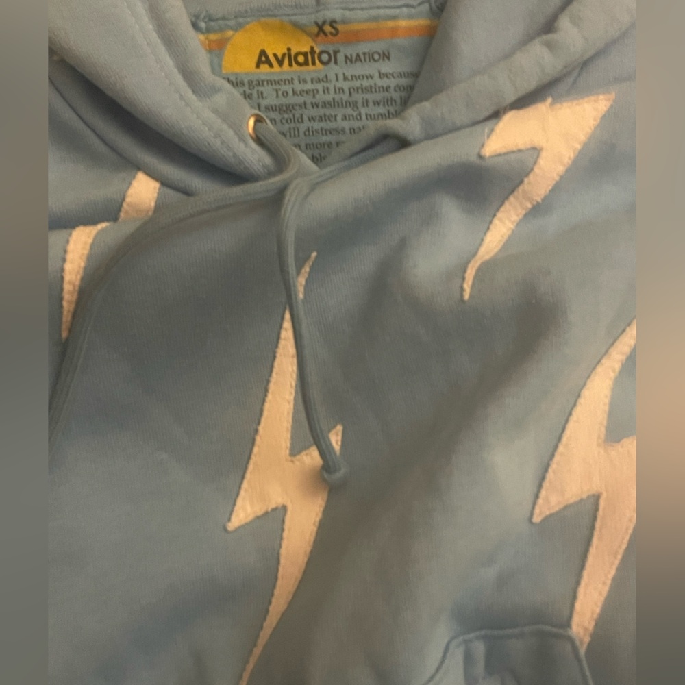 Aviator Nation BOLT STITCH HOODIE WITH ZIPPERS size XS - Picture 7 of 7